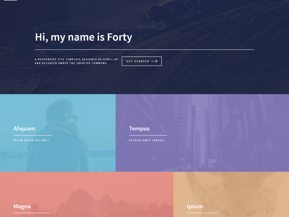 Forty HTML Template