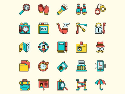 Free 25 Detective Vector Icons