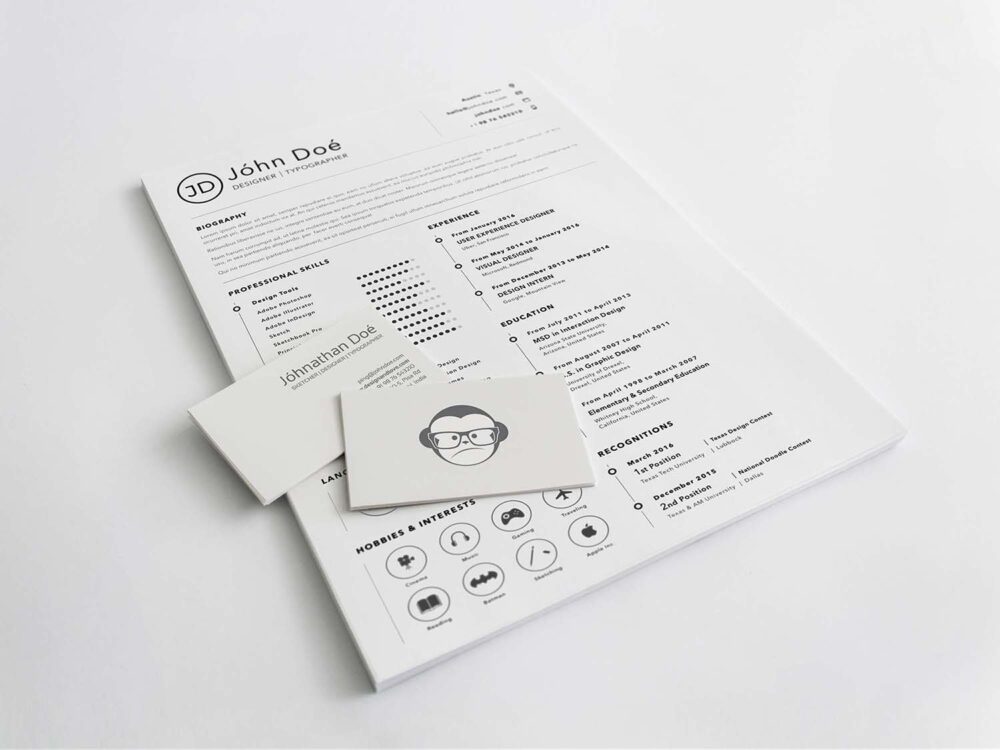 Free A4 Resume Template
