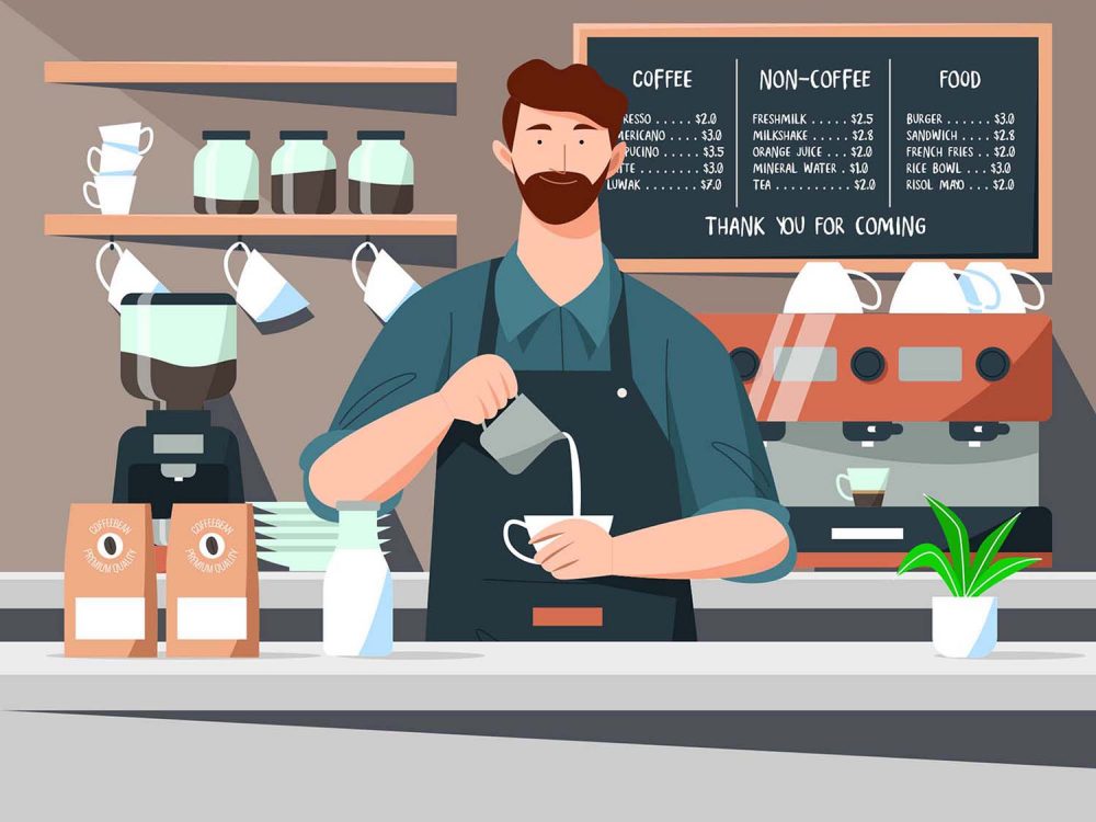 Free Barista Vector Illustration