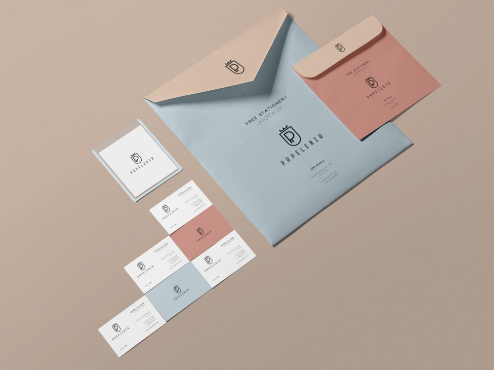 Free Beautiful Envelope Mockup PSD