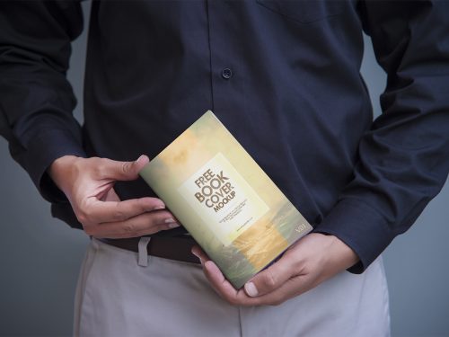 Free Book Cover Mockup PSD