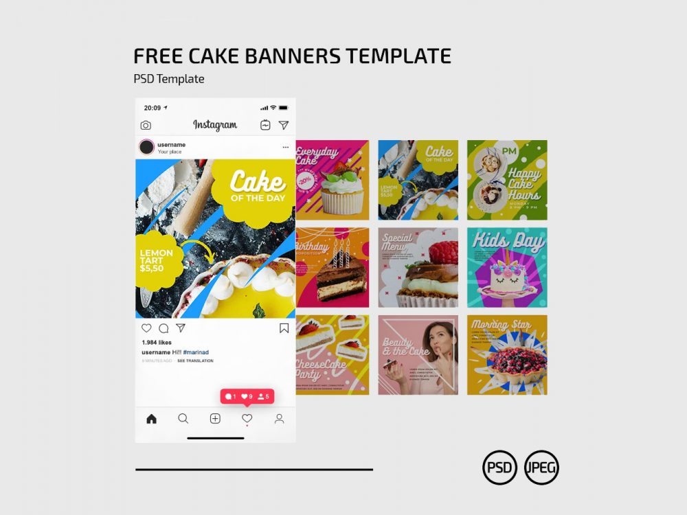 Free Cake Banners Template
