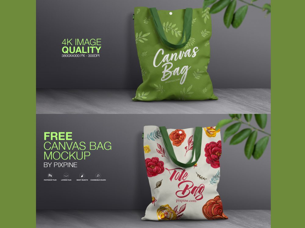 Free Canvas Bag Mockup