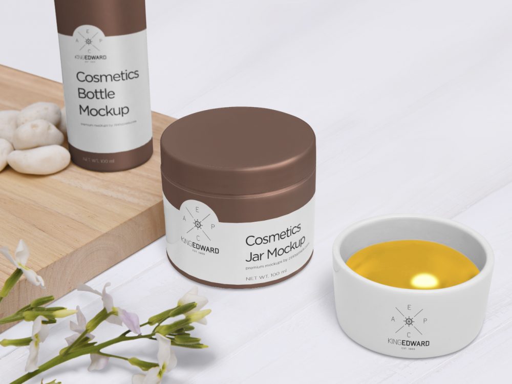 Free Cosmetic Bottle Mockup