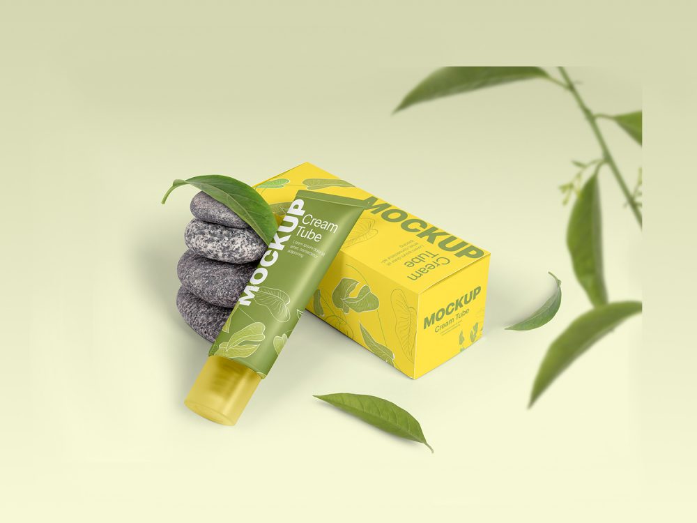 Free Cosmetic Cream Tube Mockup