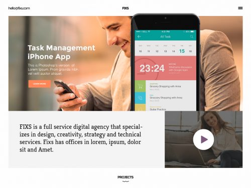 Free Elegant Single Page Website Template