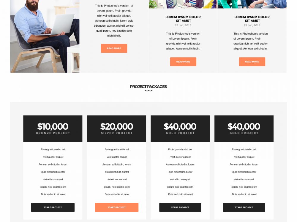 Free Elegant Single Page Website Template