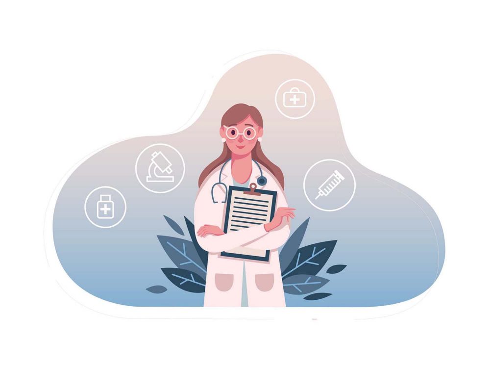 Free Female Doctor Vector Illustration