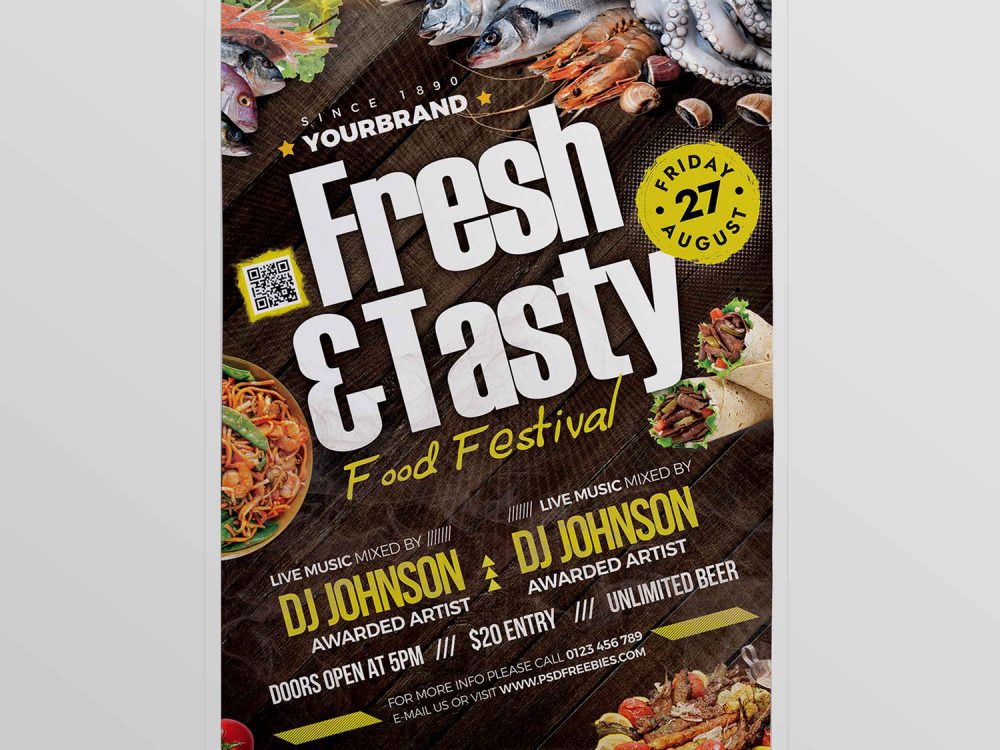 Free Food Festival Flyer Template