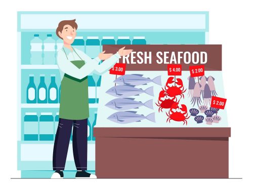 Free Grocery Offer Vector Illustration