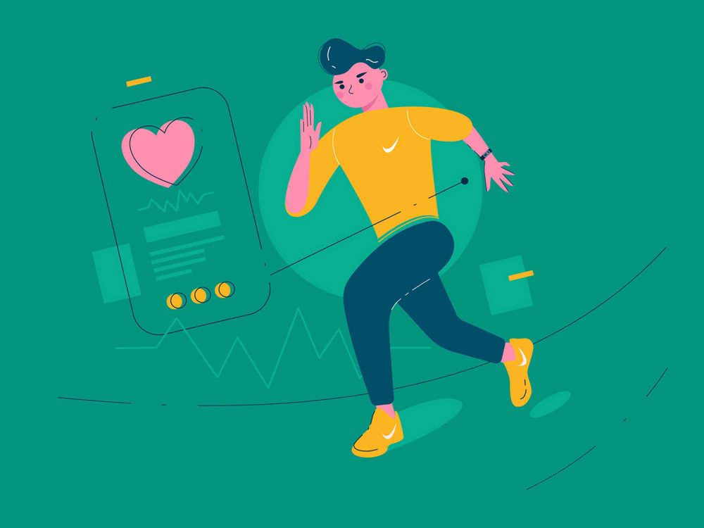 Free Heart Rate Monitor Watch Illustration