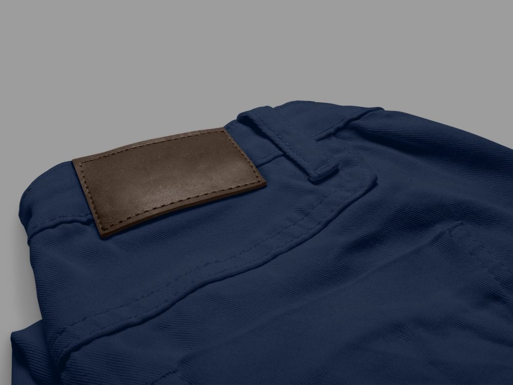 Free Jeans Leather Label Mockup