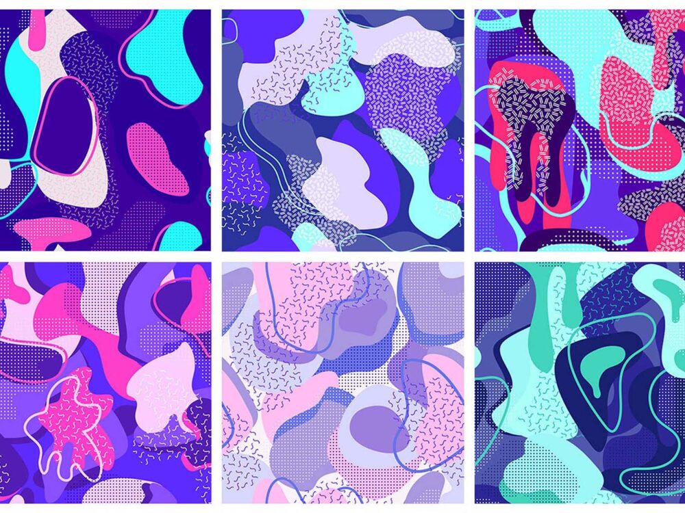 Free Mint & Lavender Vector Patterns