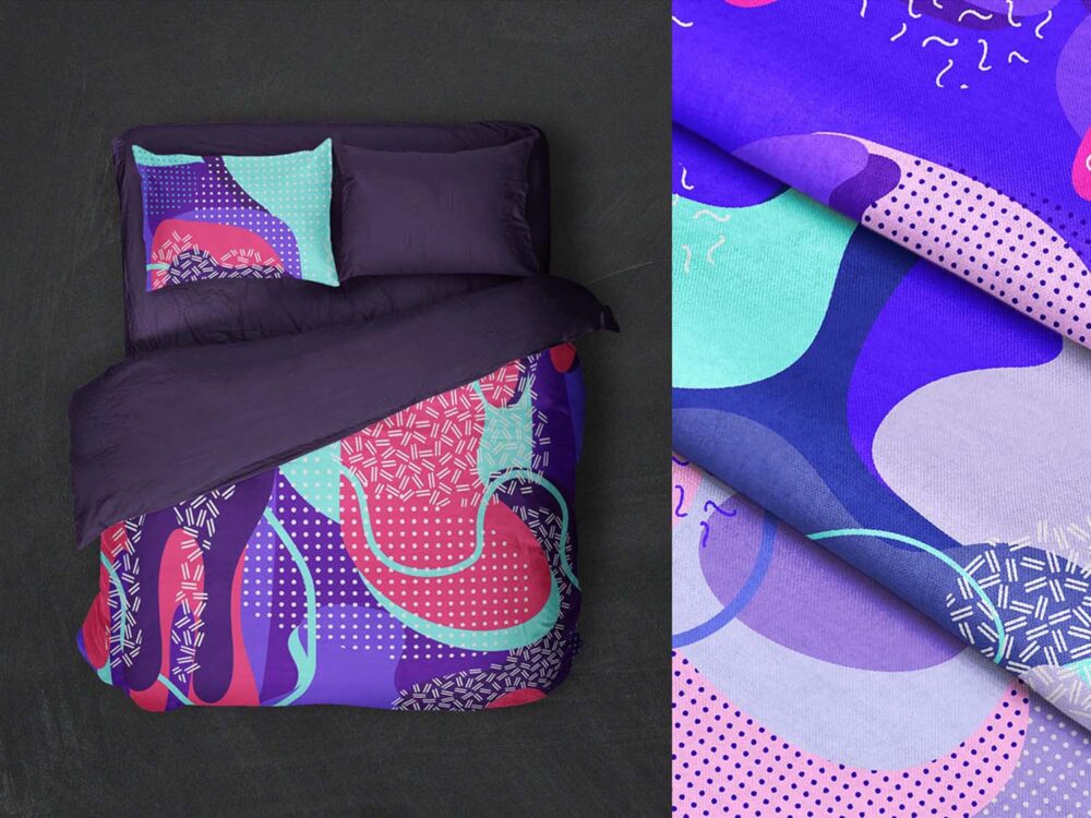 Free Mint & Lavender Vector Patterns