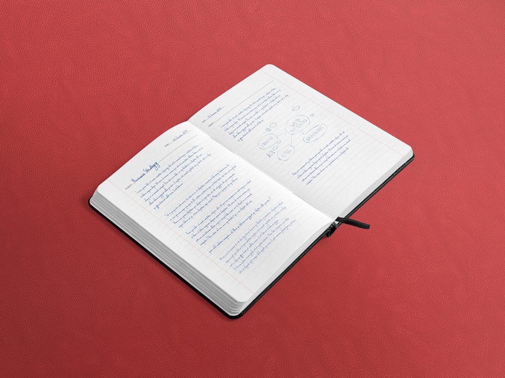 Free Notebook Mockup PSD
