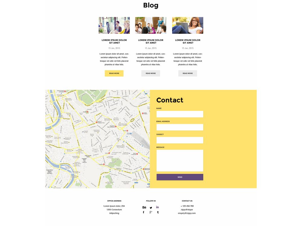 Free One Page Website Template