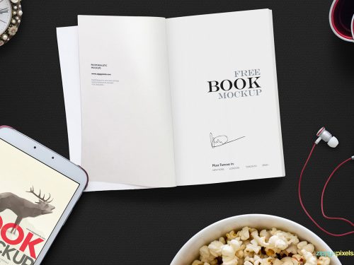 Free Open Book Mockup Scene