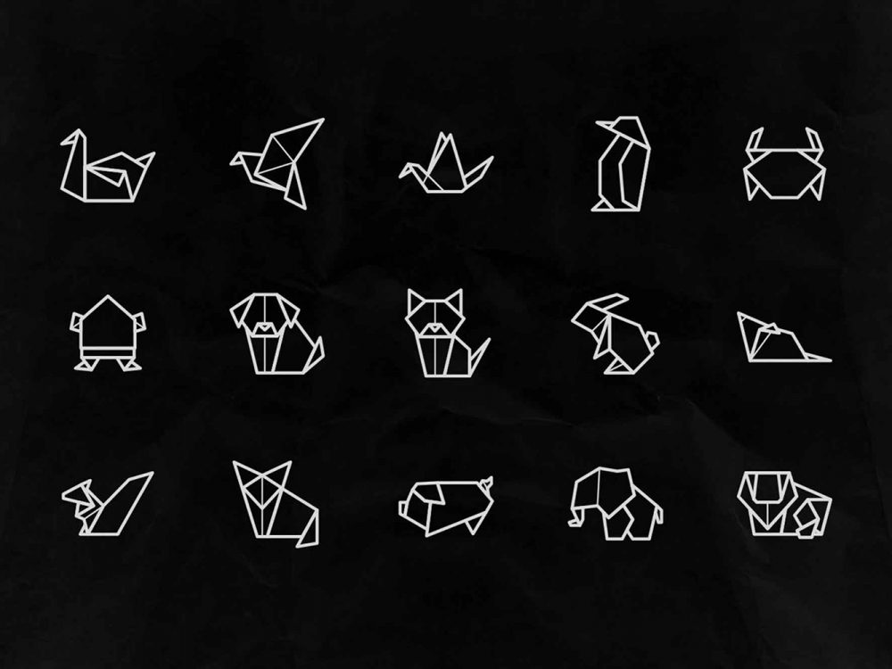 Free Origami Animal Vector Icons