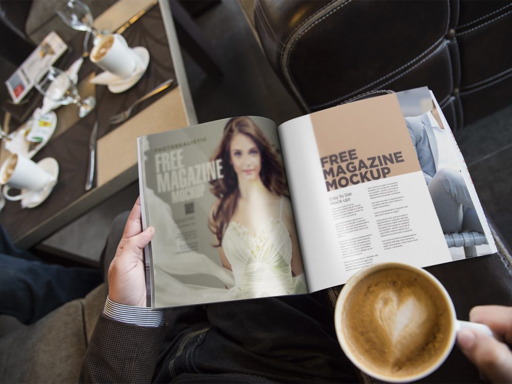 Free Photo Realistic Magazine Ad Mockup