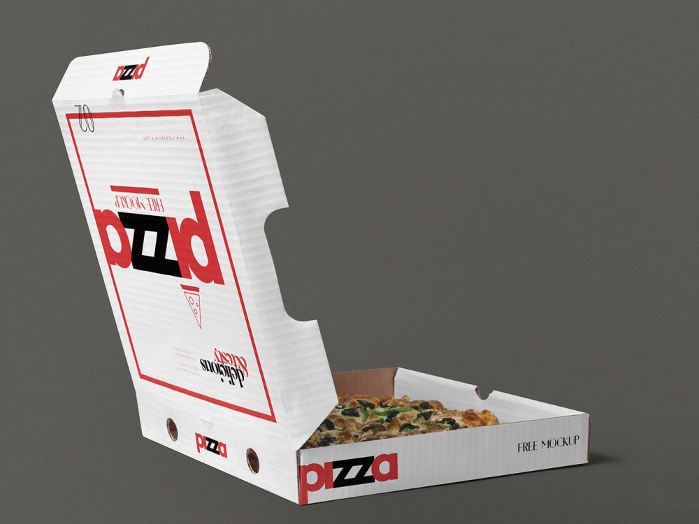 Free Pizza Box Mockup PSD