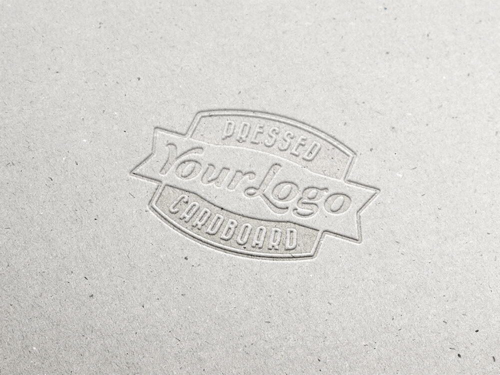 Free Pressed Cardboard Logo Mockup