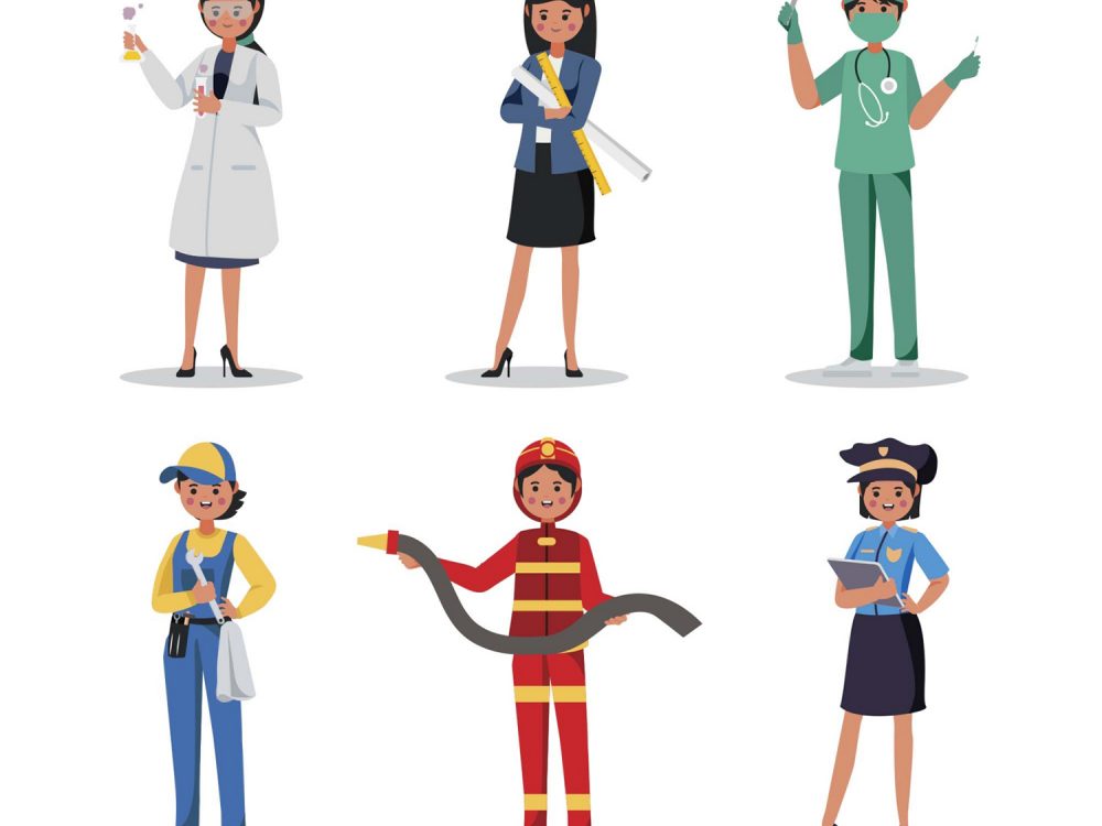 Free Professions Vector Characters Part 03 (AI)