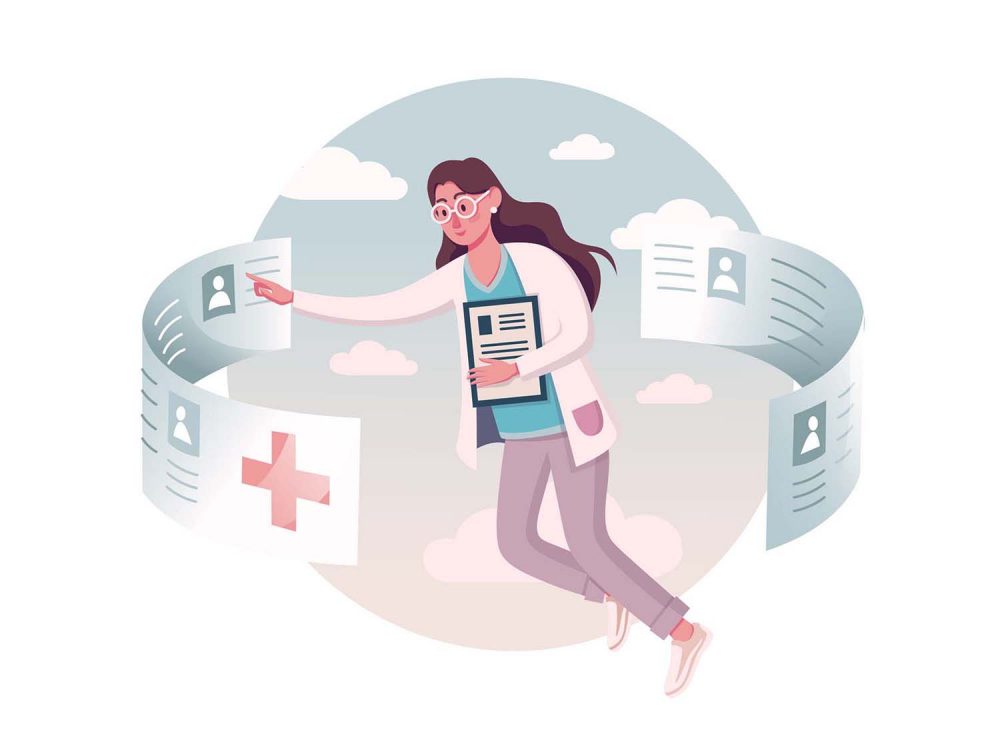 Free Receptionist Vector Illustration