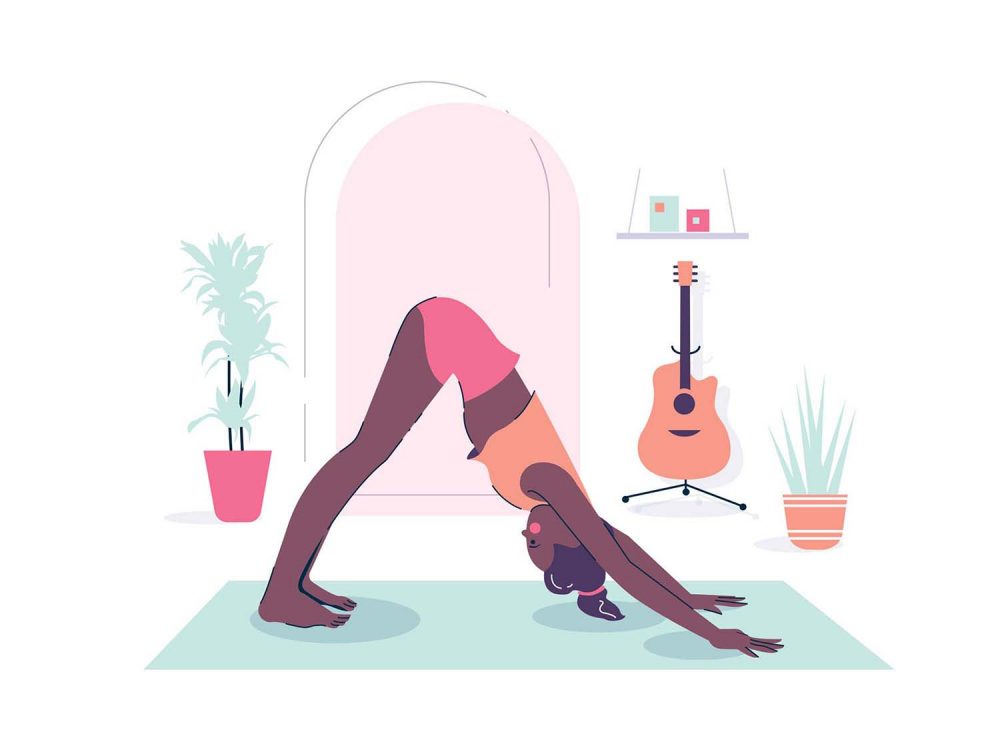Free Stretching Yoga Illustration