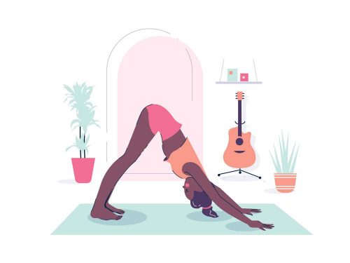 Free Stretching Yoga Illustration