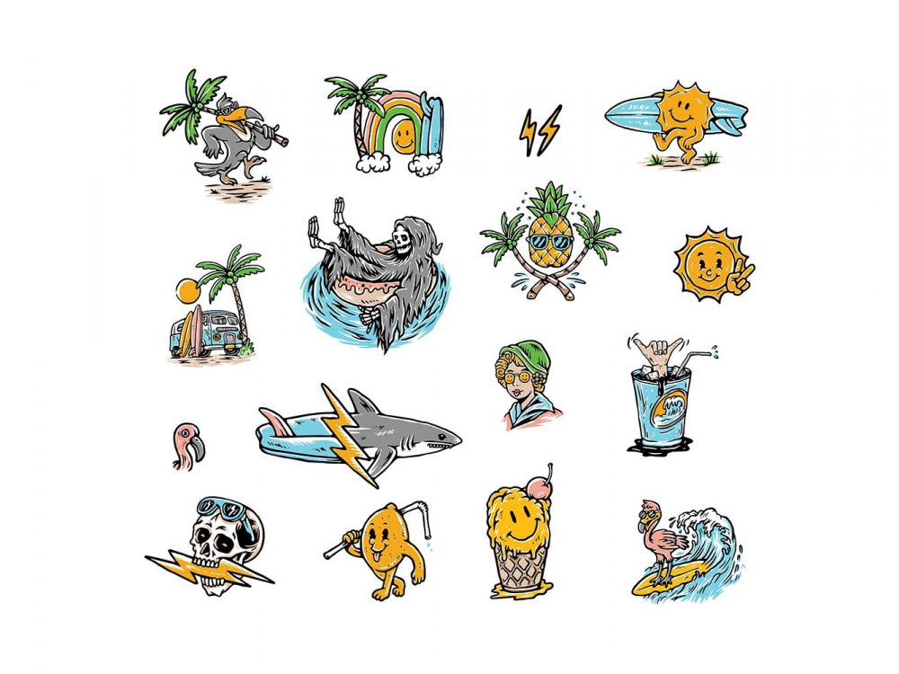 Free Summer Punch Illustrations