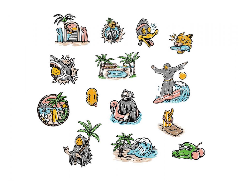 Free Summer Punch Illustrations