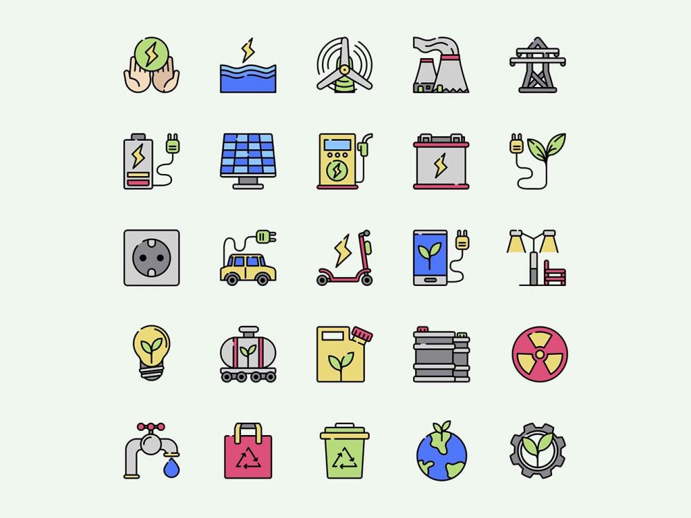 Free Sustainable Energy Vector Icons