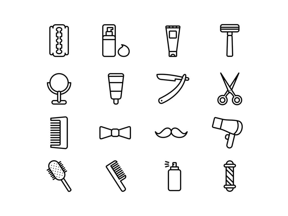 Free Vector Barber Icons