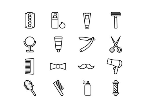 Free Vector Barber Icons