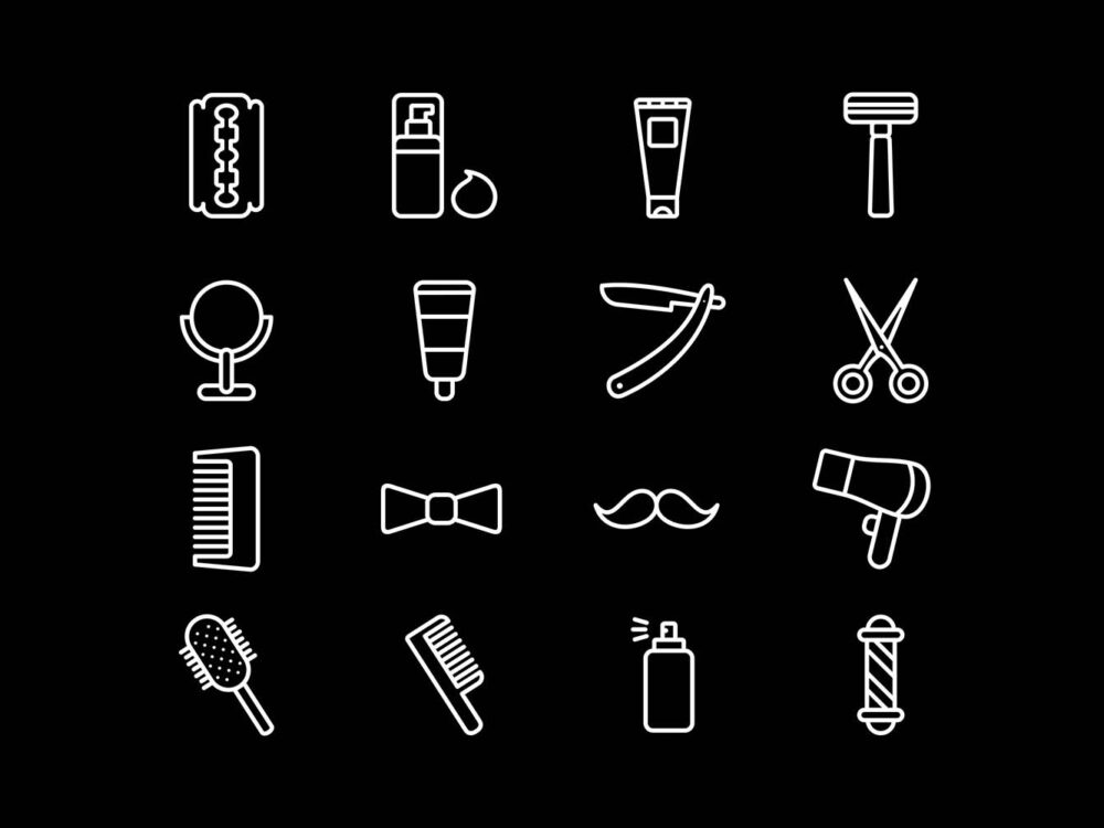 Free Vector Barber Icons