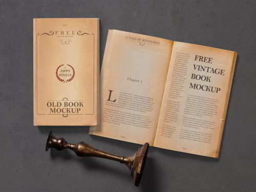 Free Vintage Book Mockup