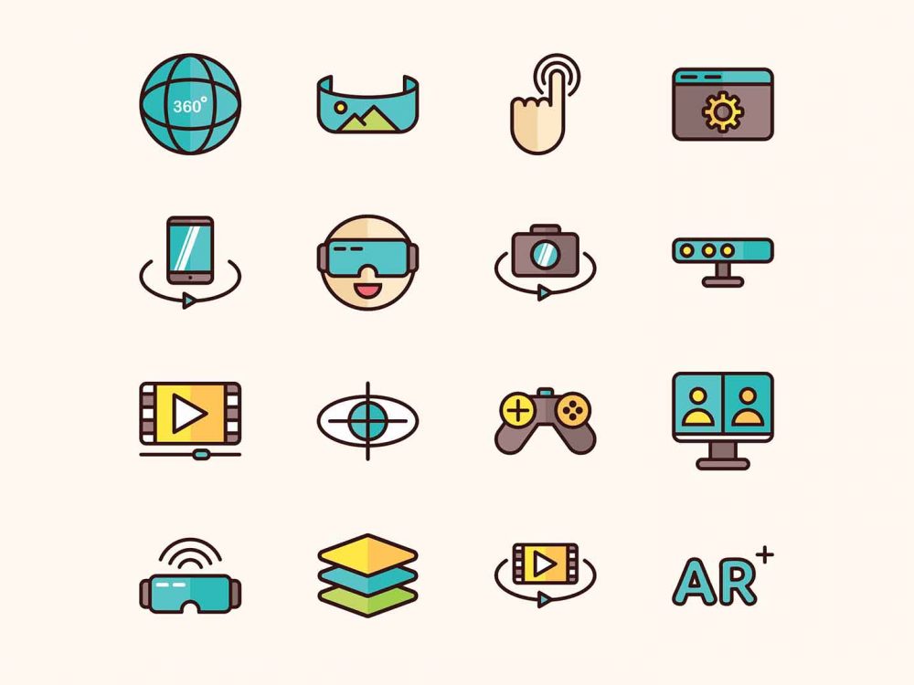 Free Virtual Reality Vector Icons