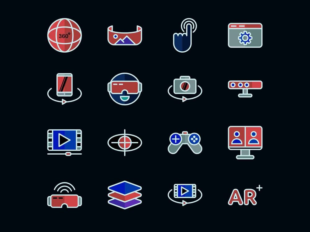 Free Virtual Reality Vector Icons