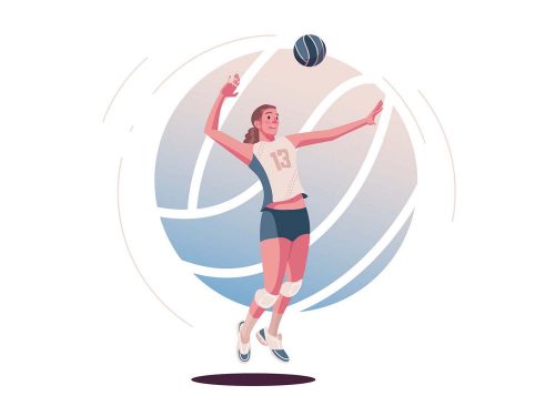 Free Volleyball Vector Illustration