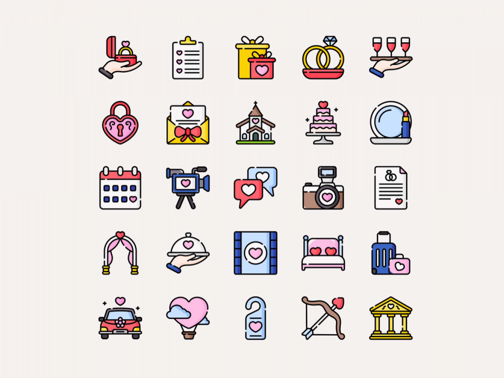 Free Wedding Vector Icons