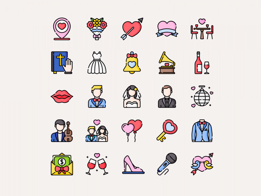 Free Wedding Vector Icons