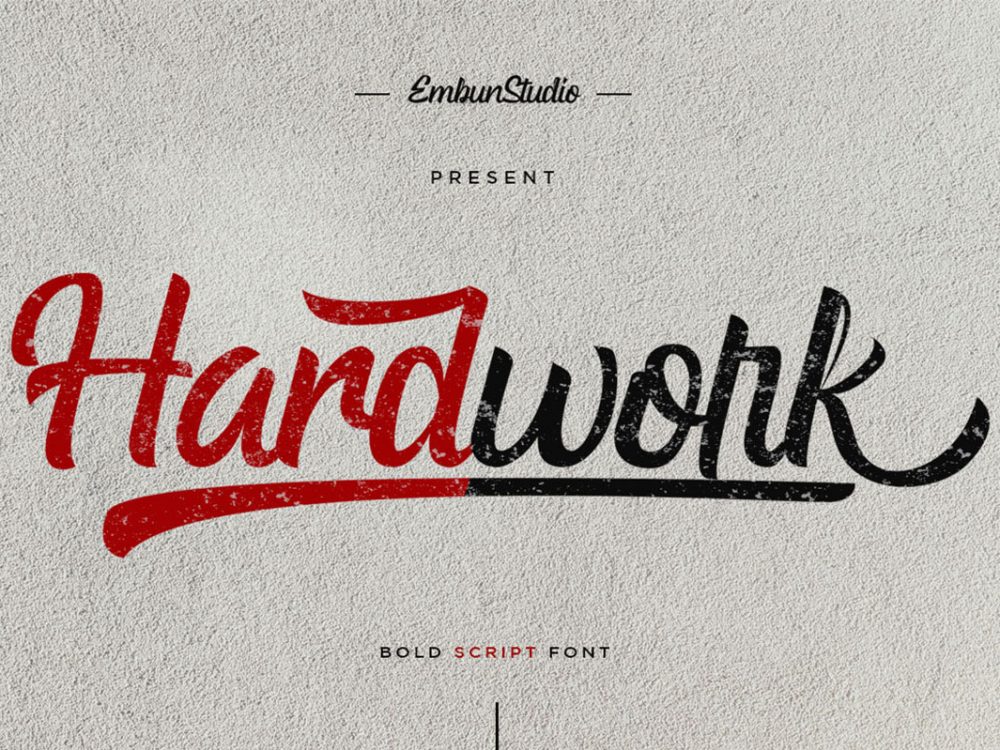 Hardwork Bold Script Free Font