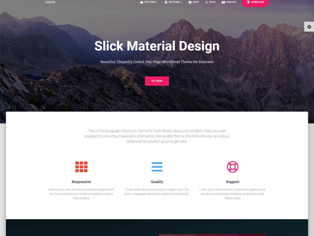 Hestia WordPress Theme