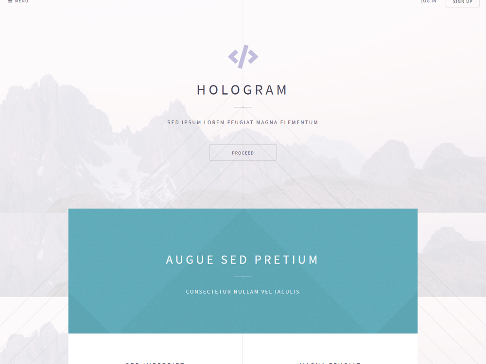 Hologram HTML Templates
