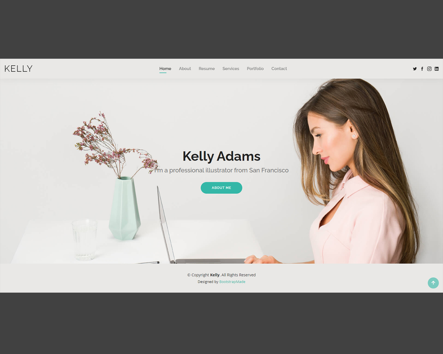 Kelly – Bootstrap CV Resume HTML Template | The Dezign
