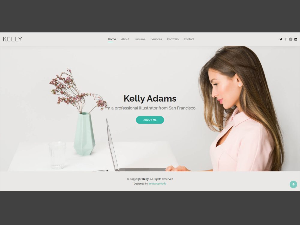 Kelly – Bootstrap CV Resume HTML Template