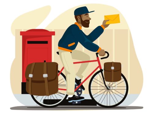 Mail Man Vector Illustration
