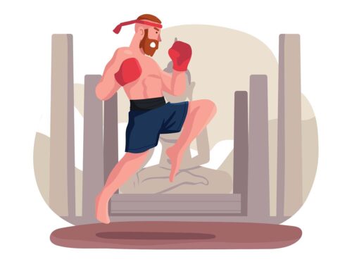Muay Thai Vector Illustration