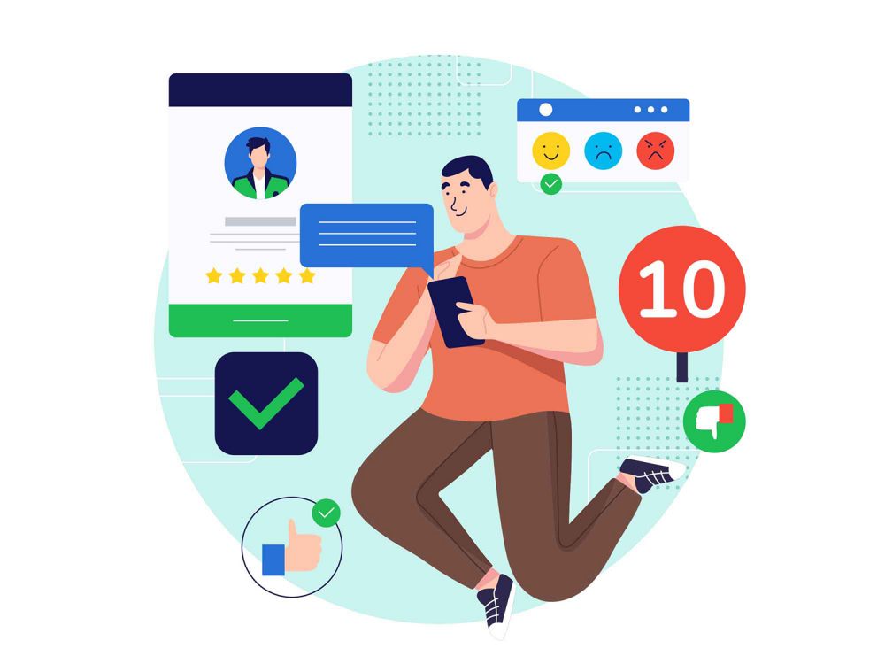 Online Feedback Vector Illustration